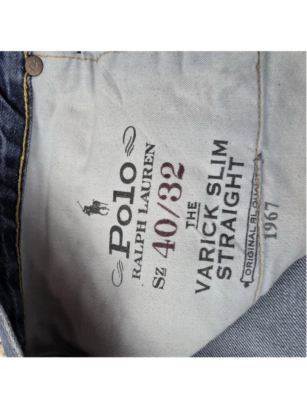 Polo Ralph Lauren Varick Slim Straight Jeans Men’s Size 40x32 Blue Denim Pants